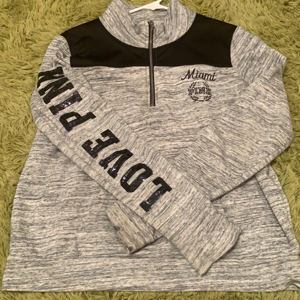 PINK half zip pullover